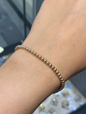 14K Gold Bubble Bead Bracelet