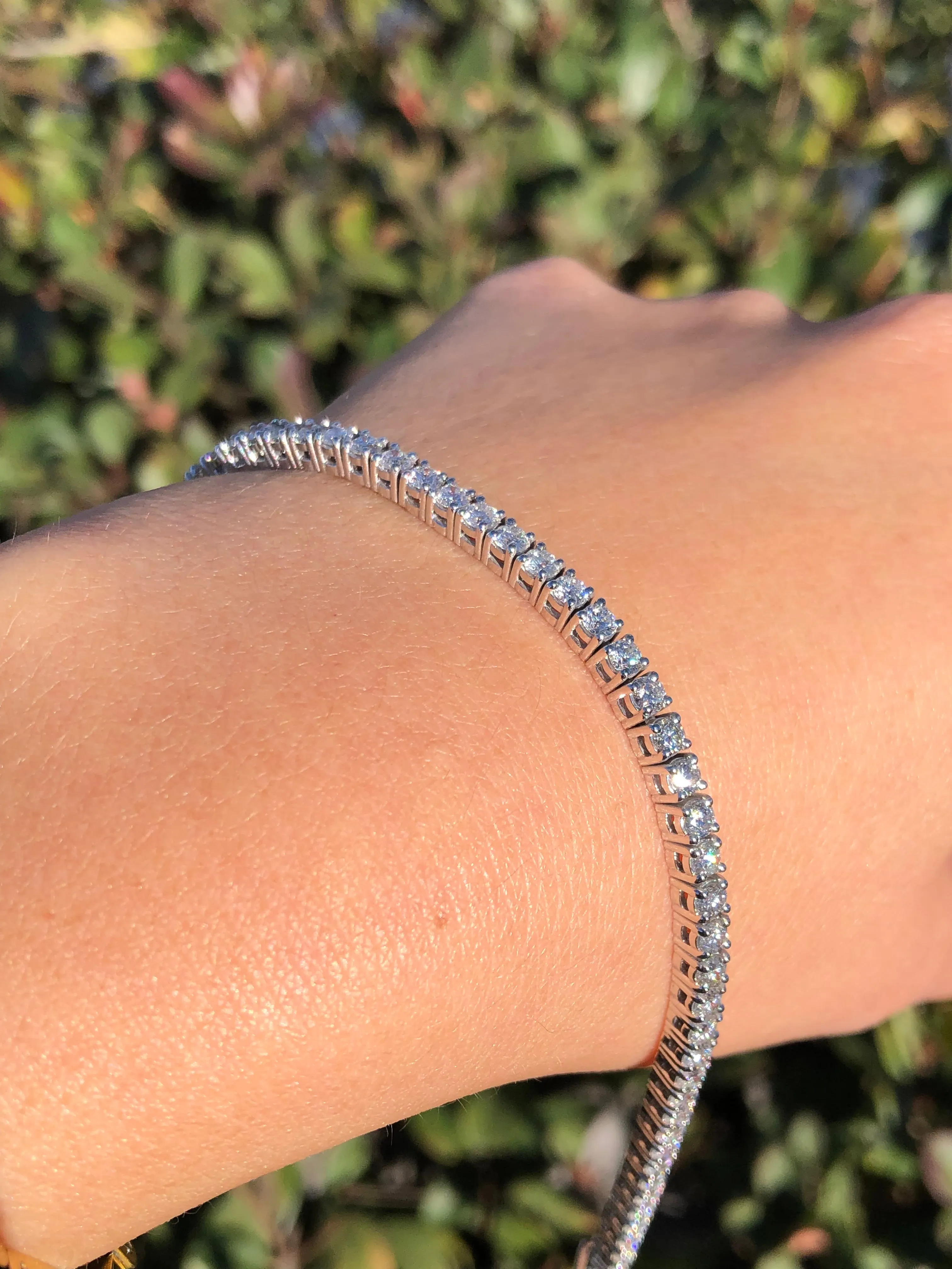 14K White Gold 2.5MM Tennis Bracelet