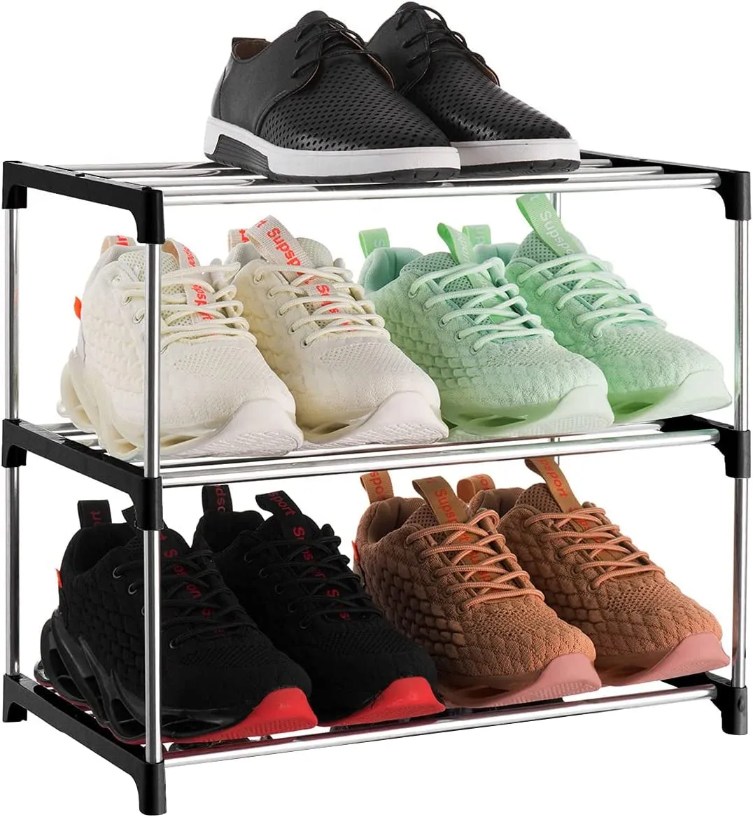 3-Tier Stackable Small Shoe Rack