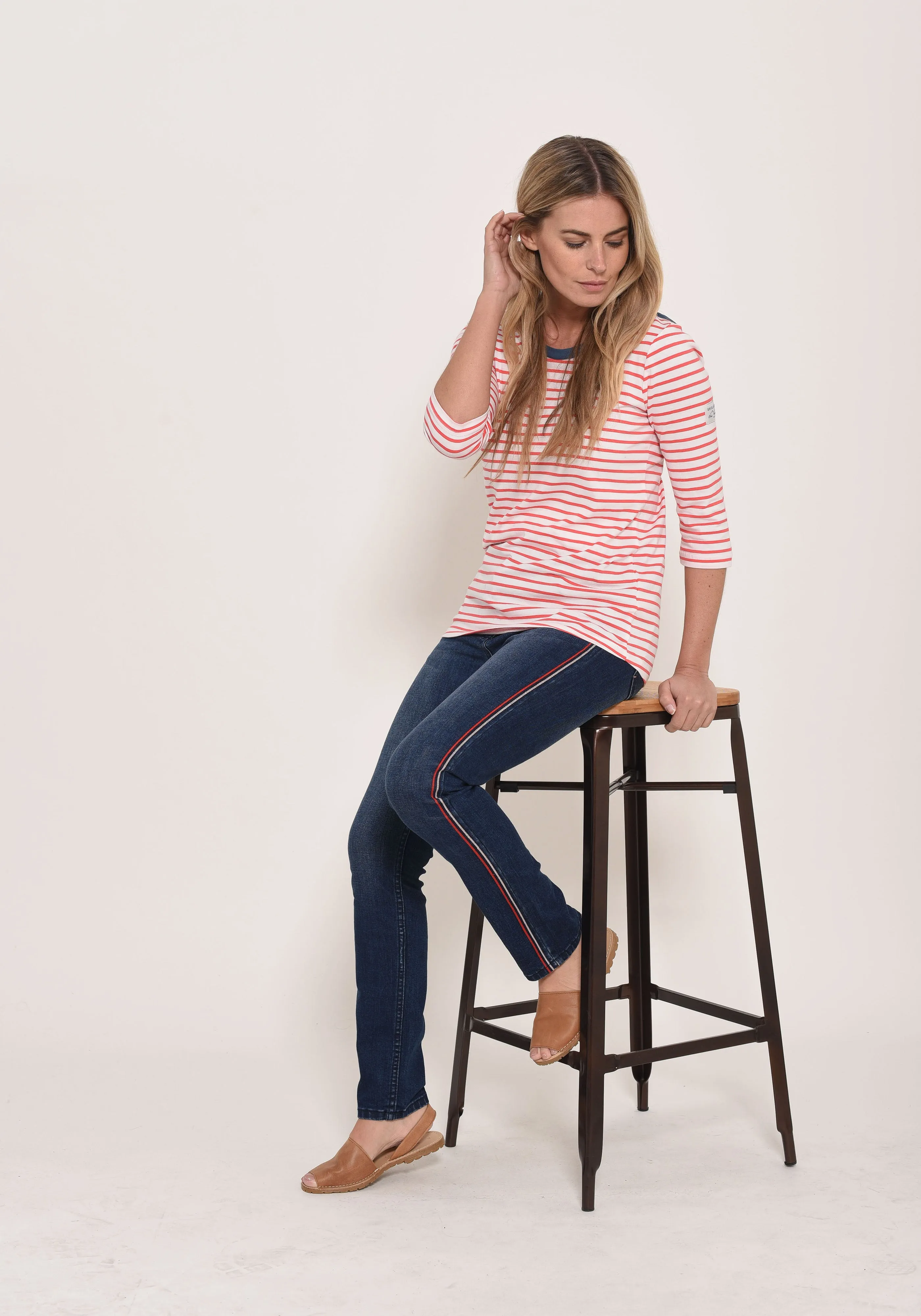 3/4 Sleeve Stripe T-Shirt