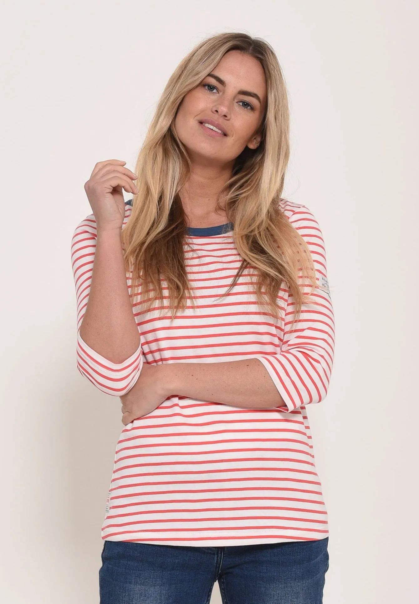 3/4 Sleeve Stripe T-Shirt