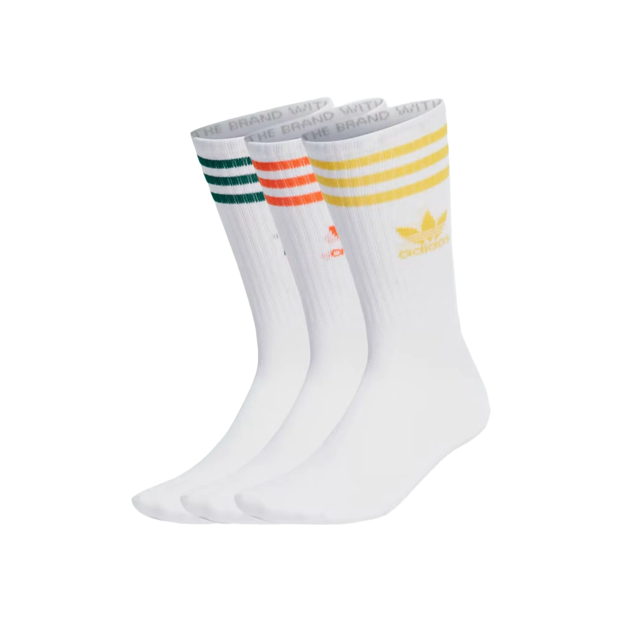 adidas Crew Sock 3pk White/Gold/Orange IU2661