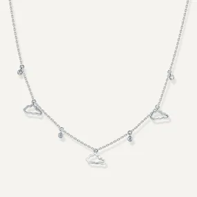 Allusia Love Three 18K Whiegold Necklace w. Diamonds