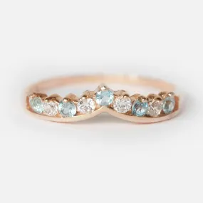 Aquamarine Cluster Ring Camille