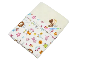 Baby Animals in Cream - Babycuddle Minky Blanket