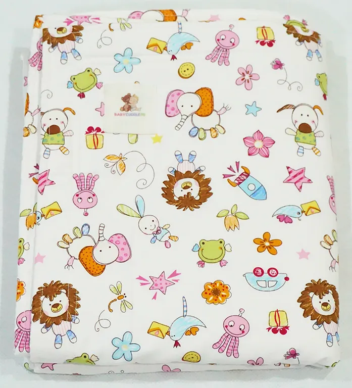 Baby Animals in Cream - Babycuddle Minky Blanket