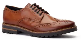 Base London Gibbs Washed Mens Leather Lace Up Brogue