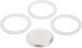 Bialetti 0800003 Moka 3 Cup Replacement Filter and 3 Gaskets