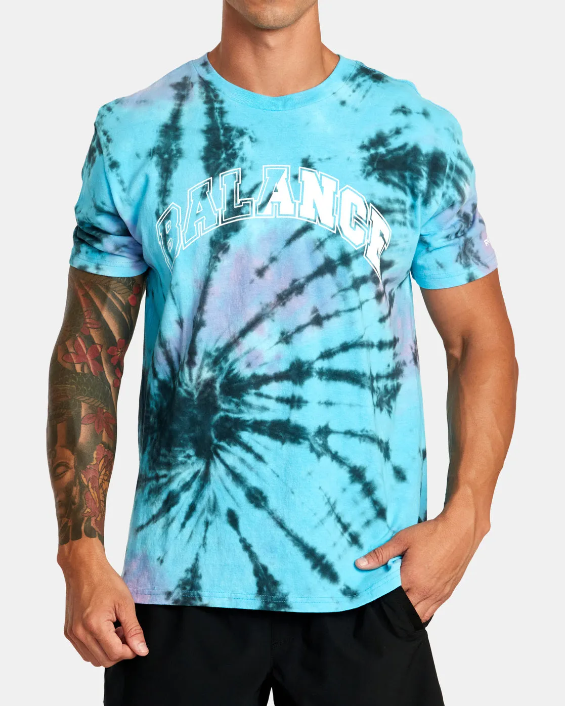 Big Split T-Shirt - Black Tie Dye