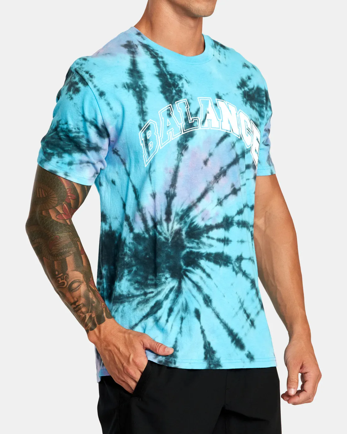 Big Split T-Shirt - Black Tie Dye