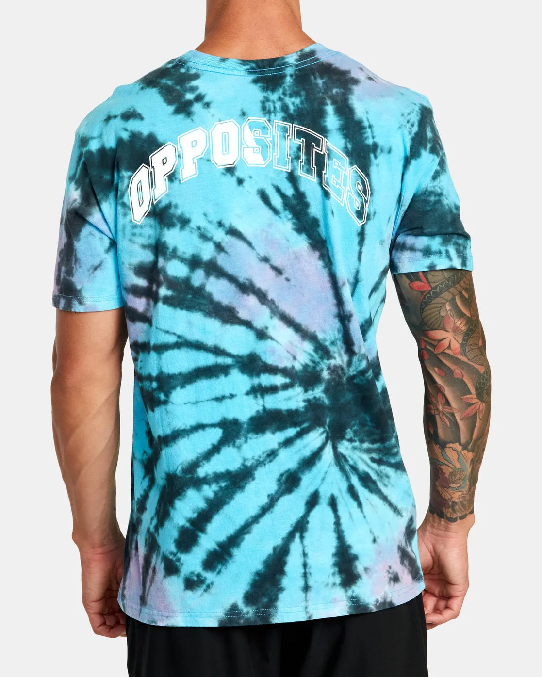 Big Split T-Shirt - Black Tie Dye