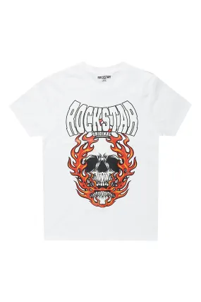 Boys Cashel White Graphic T-Shirt