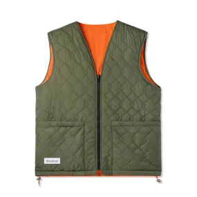 Butter Chainlink Reversible Puffer Vest Army/Orange