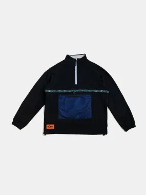 Butter Goods Mesh Fleece 1/4 Zip Pullover - Black