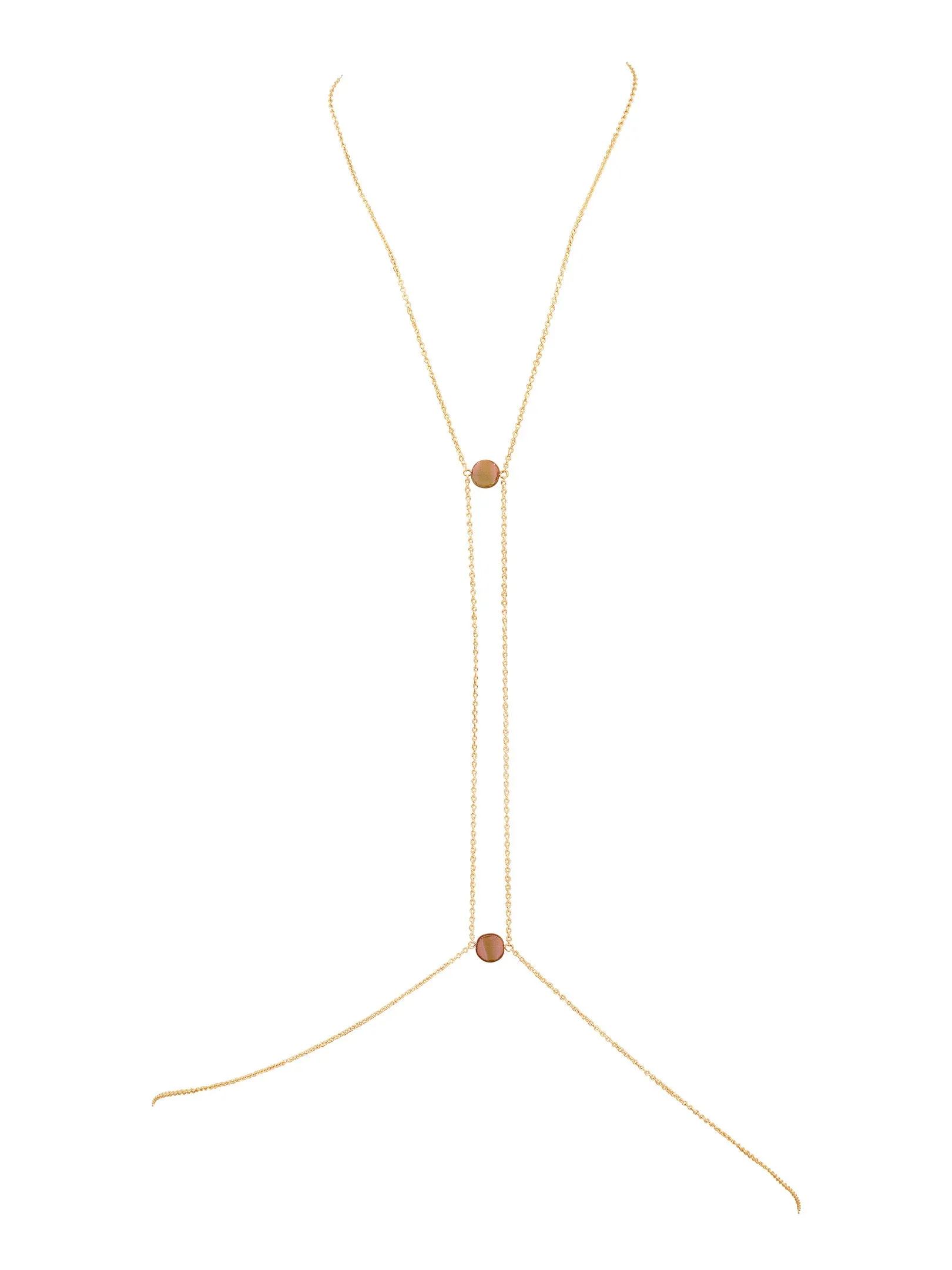 Center Point Circle Stone Body Chain