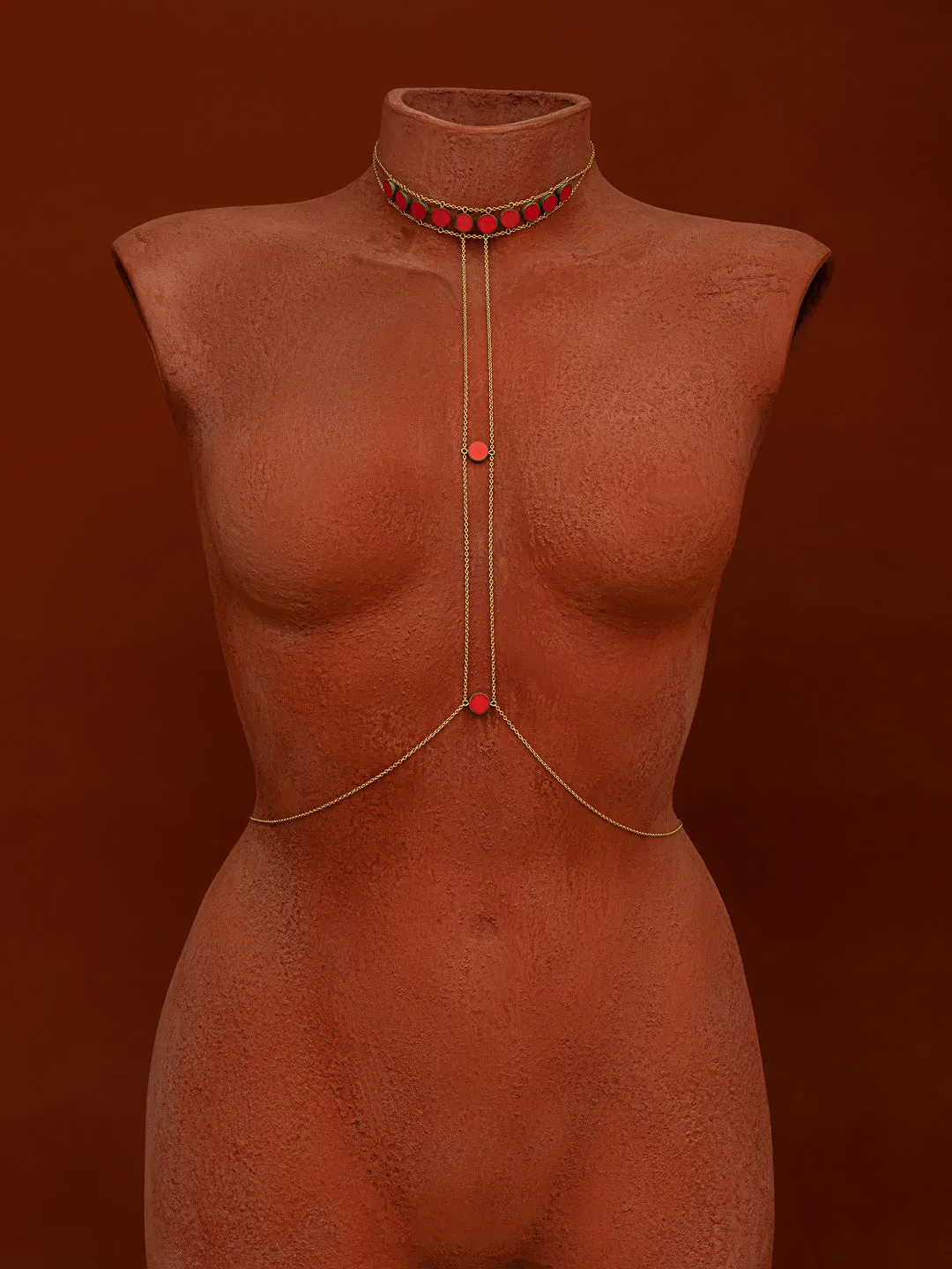 Crown Choker Circle Stone Body Chain