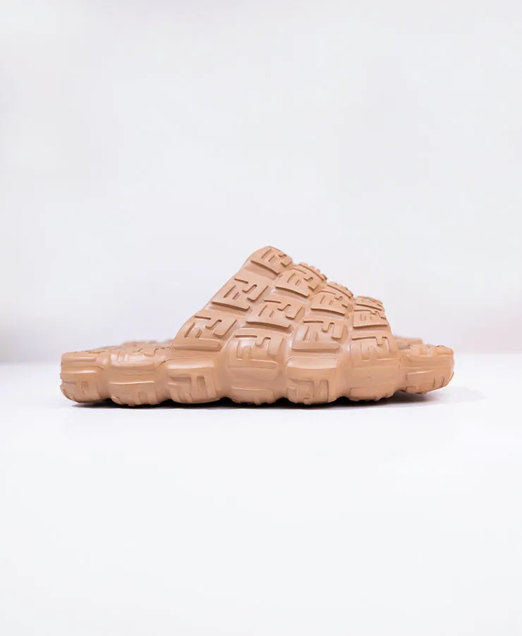 FENDI BEIGE RUBBER CLOUD SLIDES