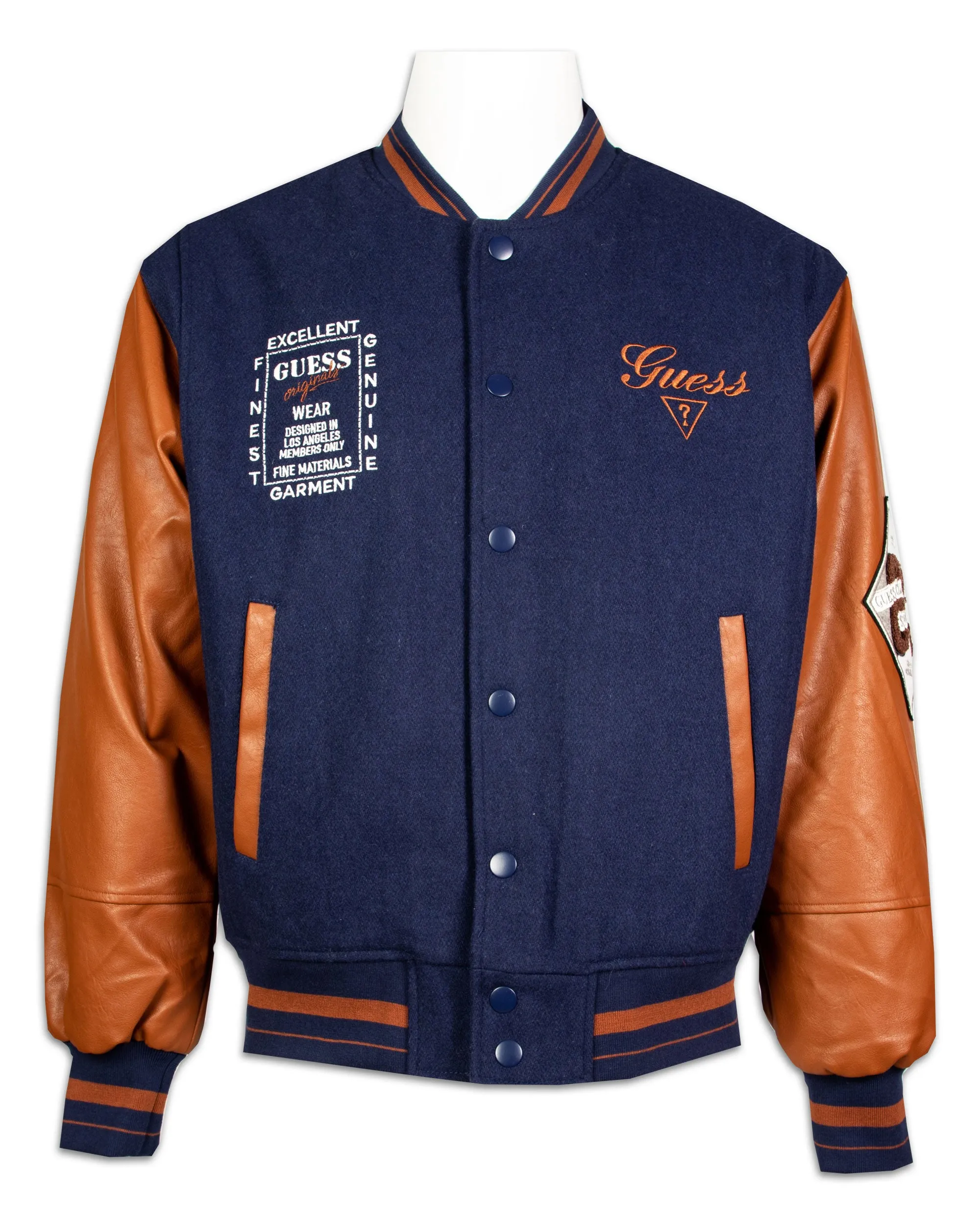 Guess Original Club Varsity Jacket Daring Ocean