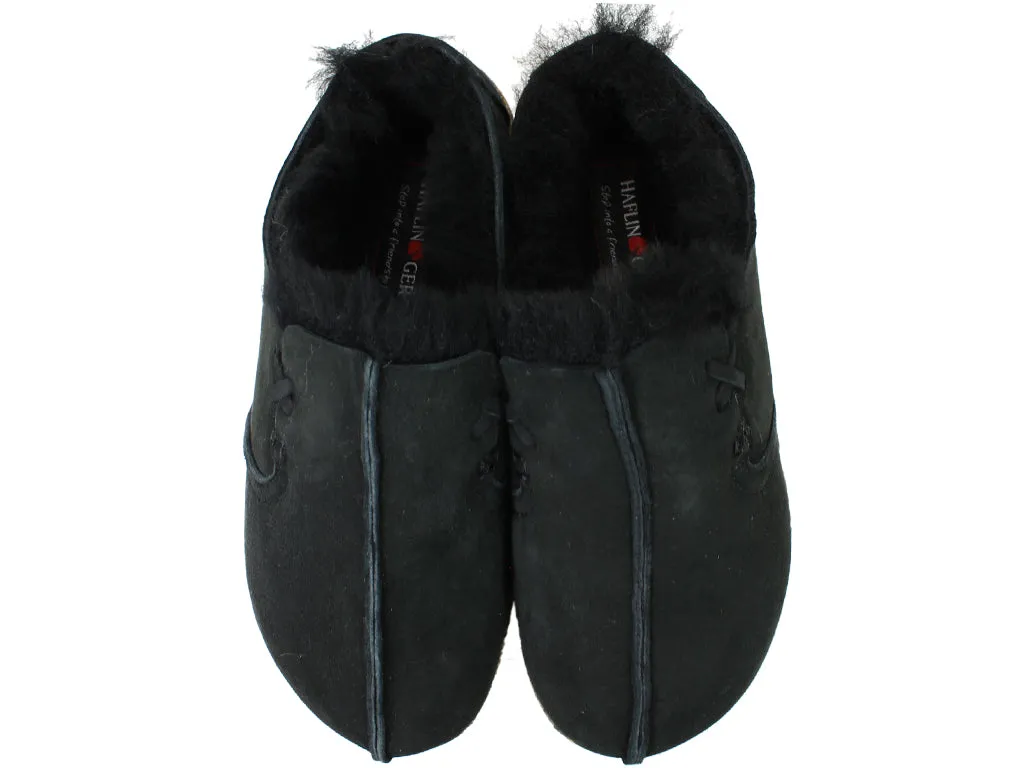 Haflinger Clogs Sheepskin Saskatchewan Black