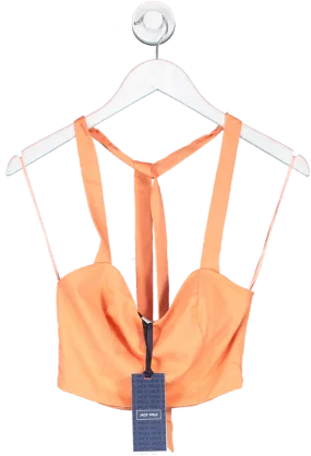 Jack wills Orange Halter Top UK XS