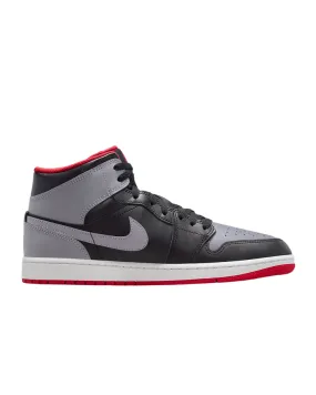 Jordan men's sneakers shoe Air Jordan 1 Mid DQ8426-006 black gray red