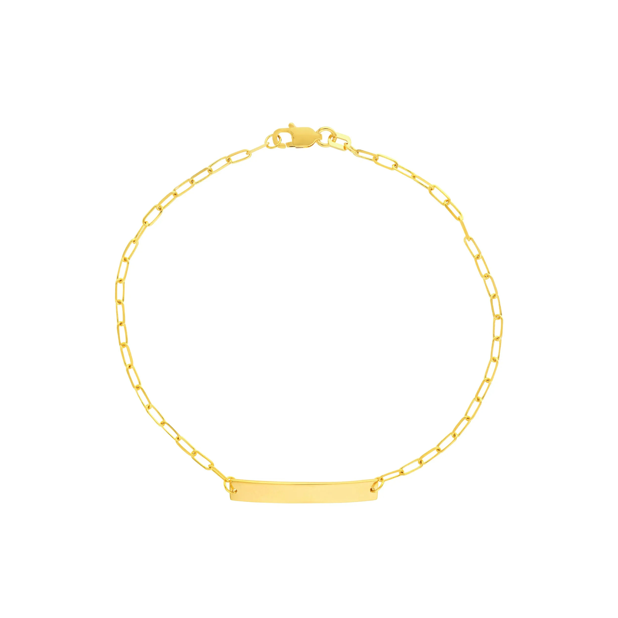 Kids 14K Gold Personalized ID Bracelet