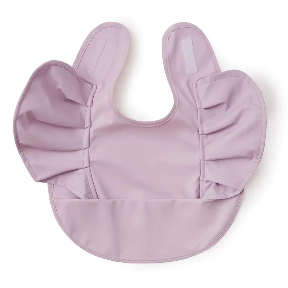 Lavender | Frill Snuggle Bib Waterproof