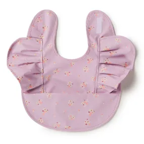 Lilac Bloom | Frill Snuggle Bib Waterproof