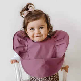 Mauve | Frill Snuggle Bib Waterproof