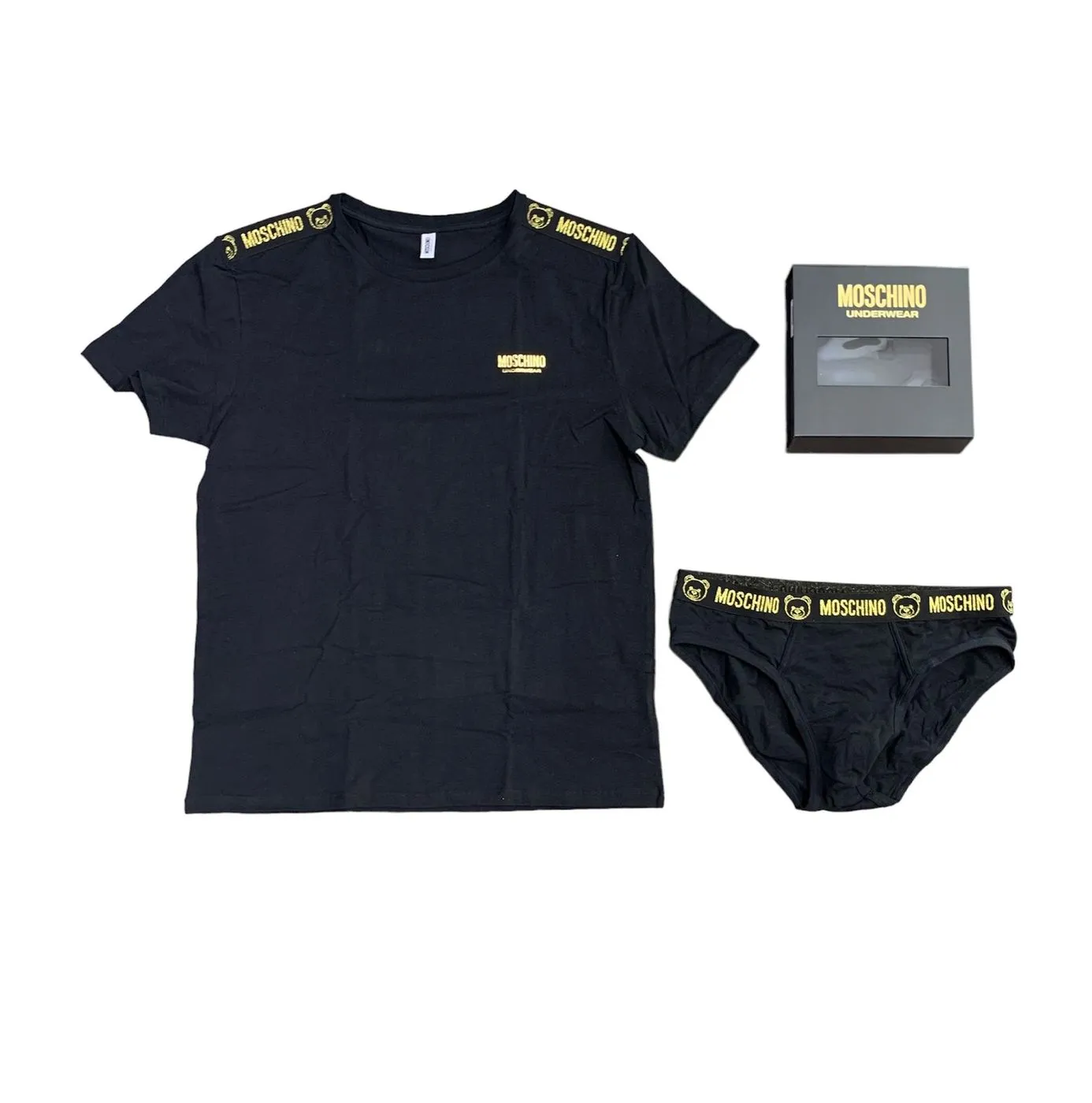 Moschino T-Shirt   Slip Nero Oro