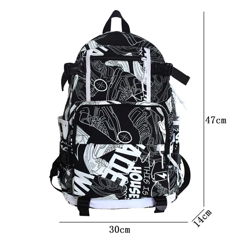 O73220N Cool Backpack - Graffiti Book Bag - Laptop Backpack