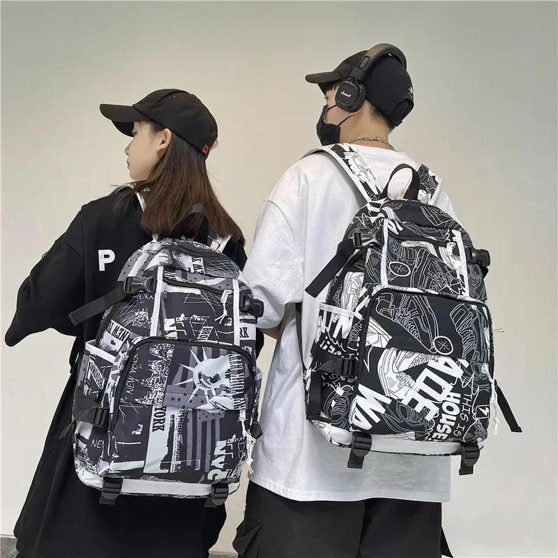 O73220N Cool Backpack - Graffiti Book Bag - Laptop Backpack