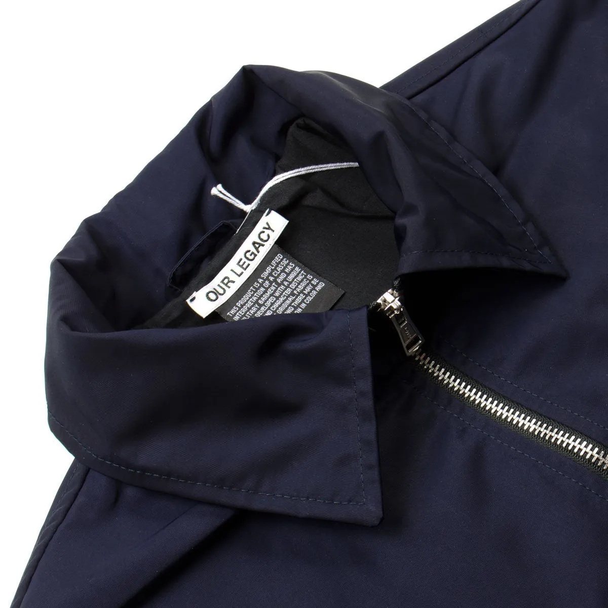 Our Legacy - Tech Half Harrington Jacket - Navy Dense Nylon