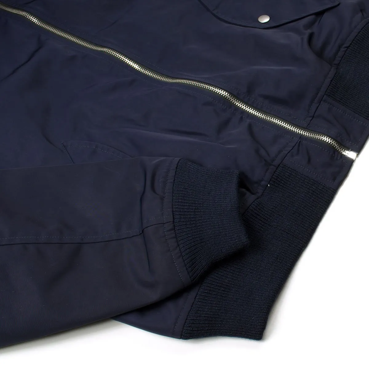 Our Legacy - Tech Half Harrington Jacket - Navy Dense Nylon