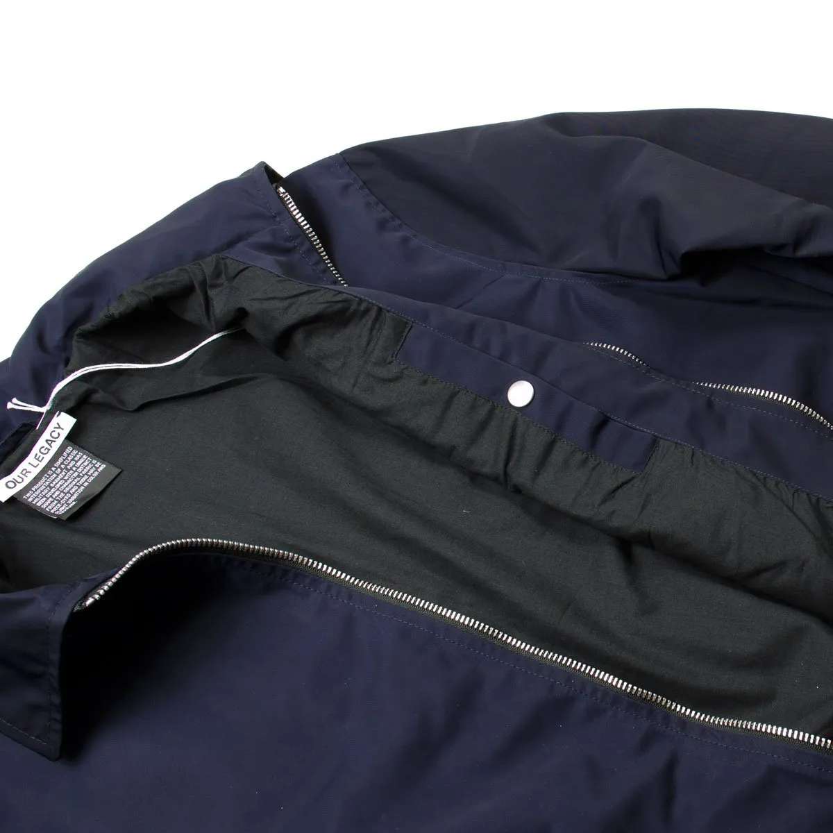 Our Legacy - Tech Half Harrington Jacket - Navy Dense Nylon