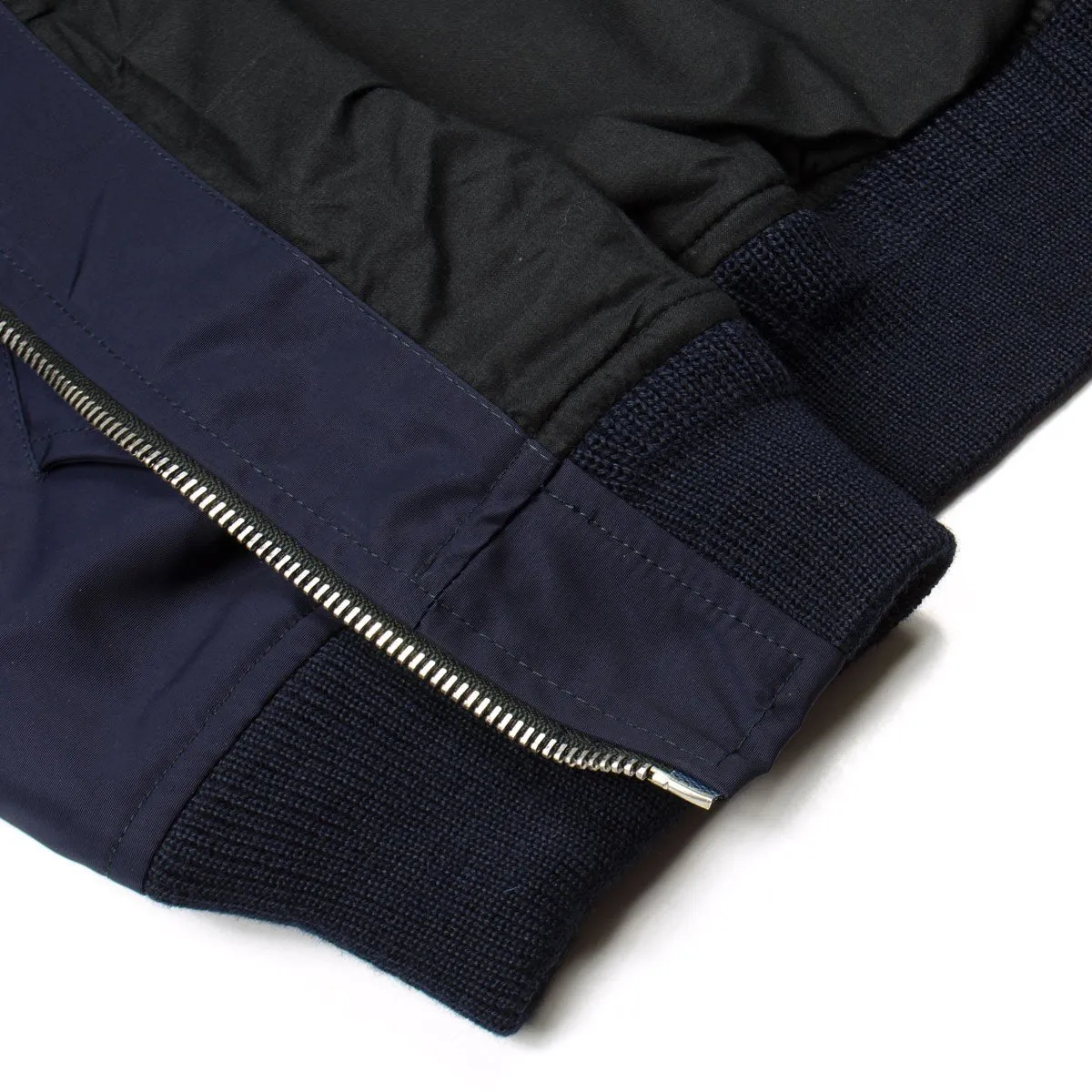 Our Legacy - Tech Half Harrington Jacket - Navy Dense Nylon