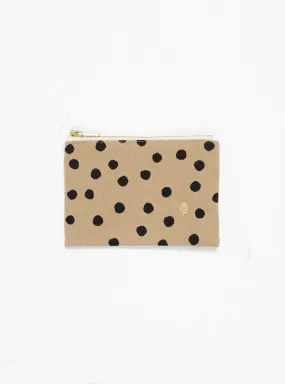 Polka Pouch S Ginger Brown & Black