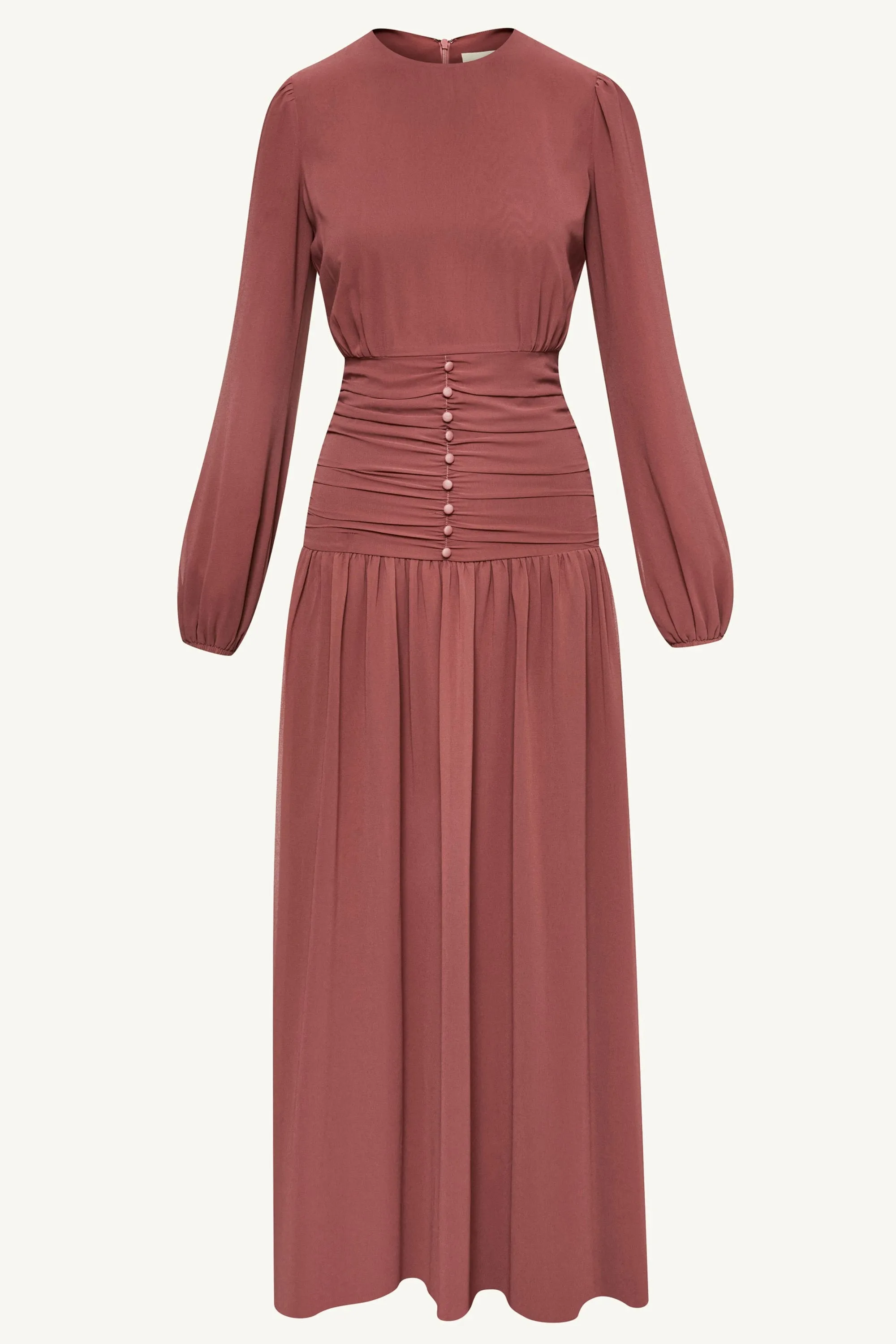 Randa Rouched Maxi Dress - Toasted Pecan