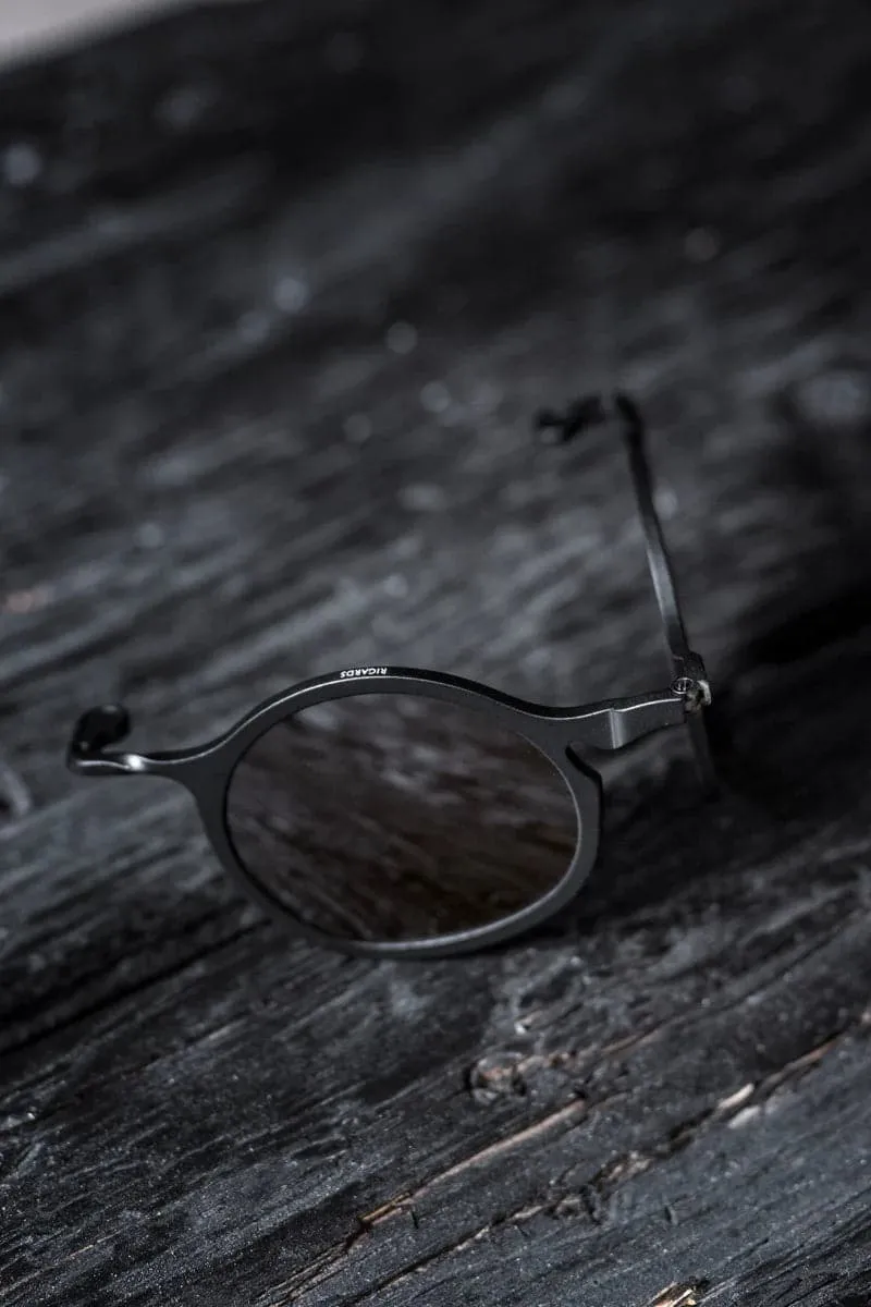 Rigards | RG1924TI | Extravagante Metall Clip On Sonnenbrille in Schwarz