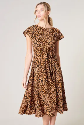 Simply Wonderful Cheetah Print Midi Dress