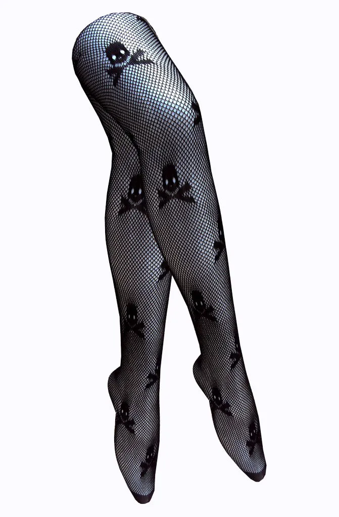 Skull fishnet stockings