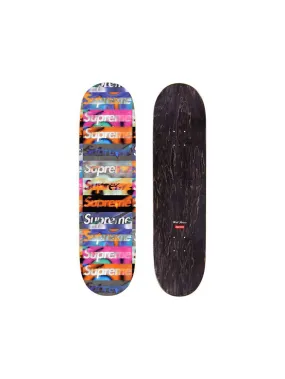 Supreme Distorted Logo Skateboard Deck Black 8.5