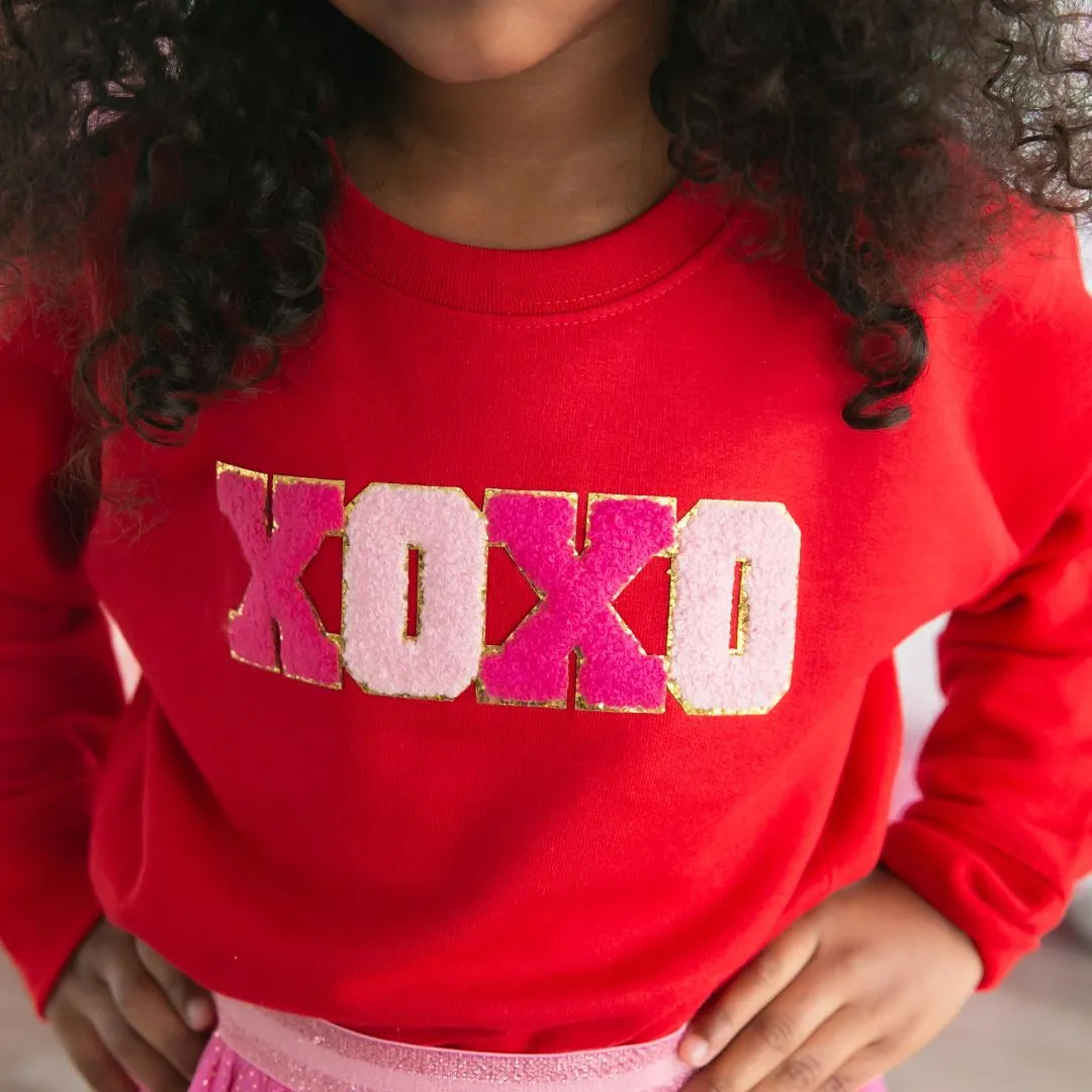 Sweet Wink XOXO Patch Valentine's Day Sweatshirt